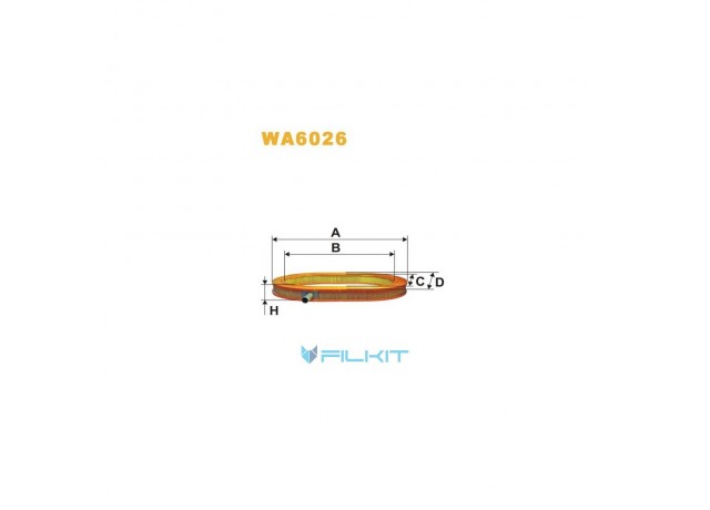 Фільтр  повітряний  WA6026  [WIX]