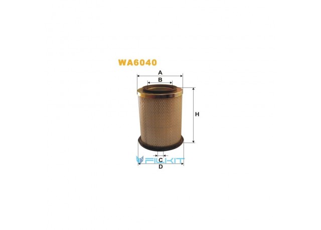 Фільтр  повітряний  WA6040  [WIX]