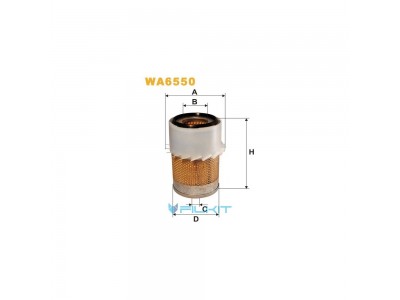Фільтр  повітряний  WA6550  [WIX]
