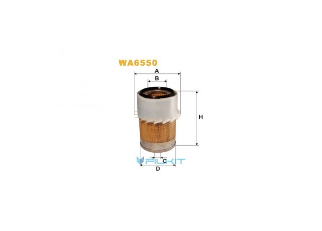 Фільтр  повітряний  WA6550  [WIX]