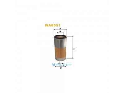 Фільтр  повітряний  WA6551  [WIX]