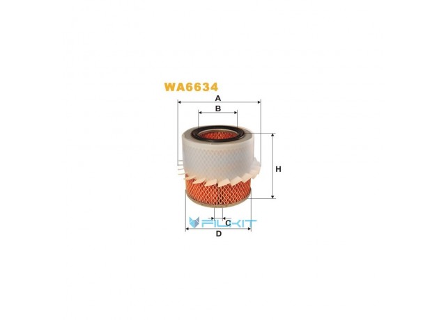 Фільтр  повітряний  WA6634  [WIX]