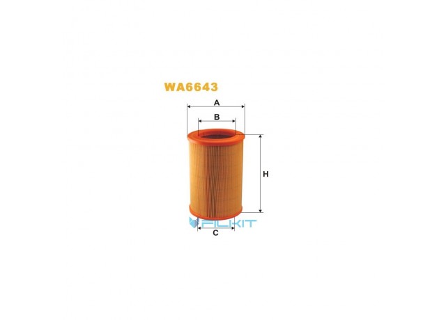 Фільтр  повітряний  WA6643  [WIX]