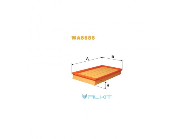 Фільтр  повітряний  WA6686  [WIX]