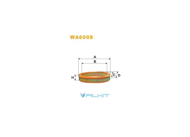Фільтр  повітряний  WA6008  [WIX]