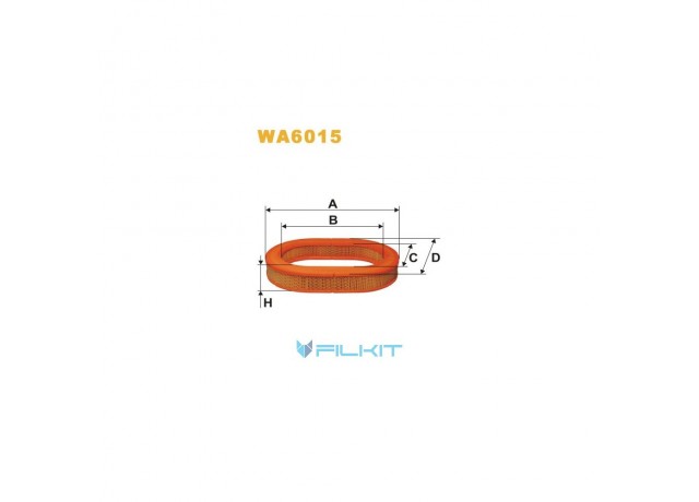 Фільтр  повітряний  WA6015  [WIX]