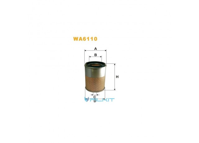 Фільтр  повітряний  WA6110  [WIX]