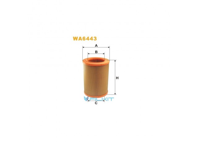 Фільтр  повітряний  WA6443  [WIX]