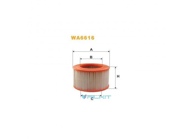 Фільтр  повітряний  WA6616  [WIX]