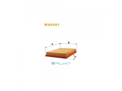 Фільтр  повітряний  WA9491  [WIX]
