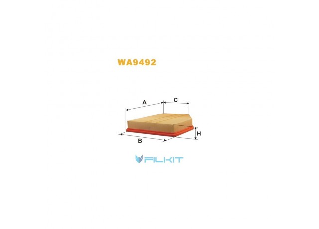 Фільтр  повітряний  WA9492  [WIX]