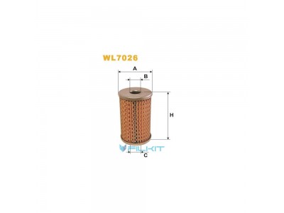 Фильтр  масляный  (вставка)  WL7026  [WIX]