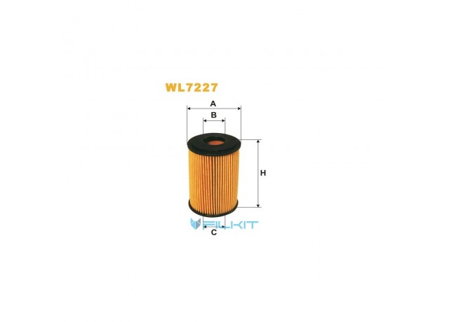 Фильтр  масляный  (вставка)  WL7227  [WIX]
