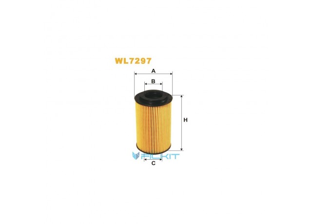 Фільтр  масляний  (вставка)  WL7297  [WIX]