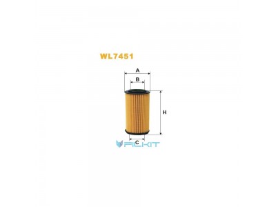 Фильтр  масляный  (вставка)  WL7451  [WIX]