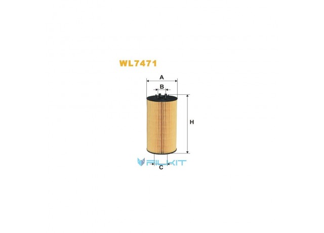 Фильтр  масляный  (вставка)  WL7471  [WIX]