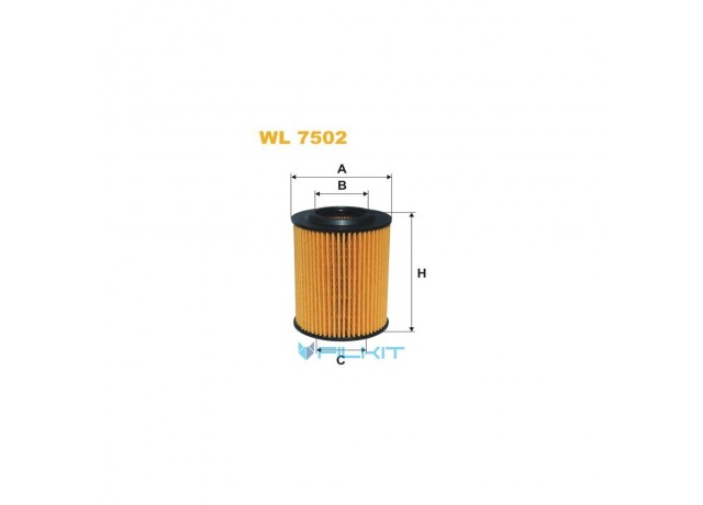 Фільтр  масляний  (вставка)  WL7502  [WIX]
