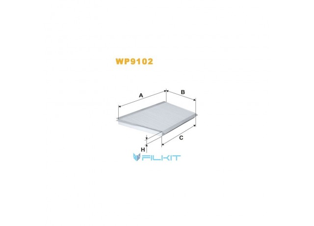 Фільтр  салону  (фільтр  кабіни)  WP9102  [WIX]